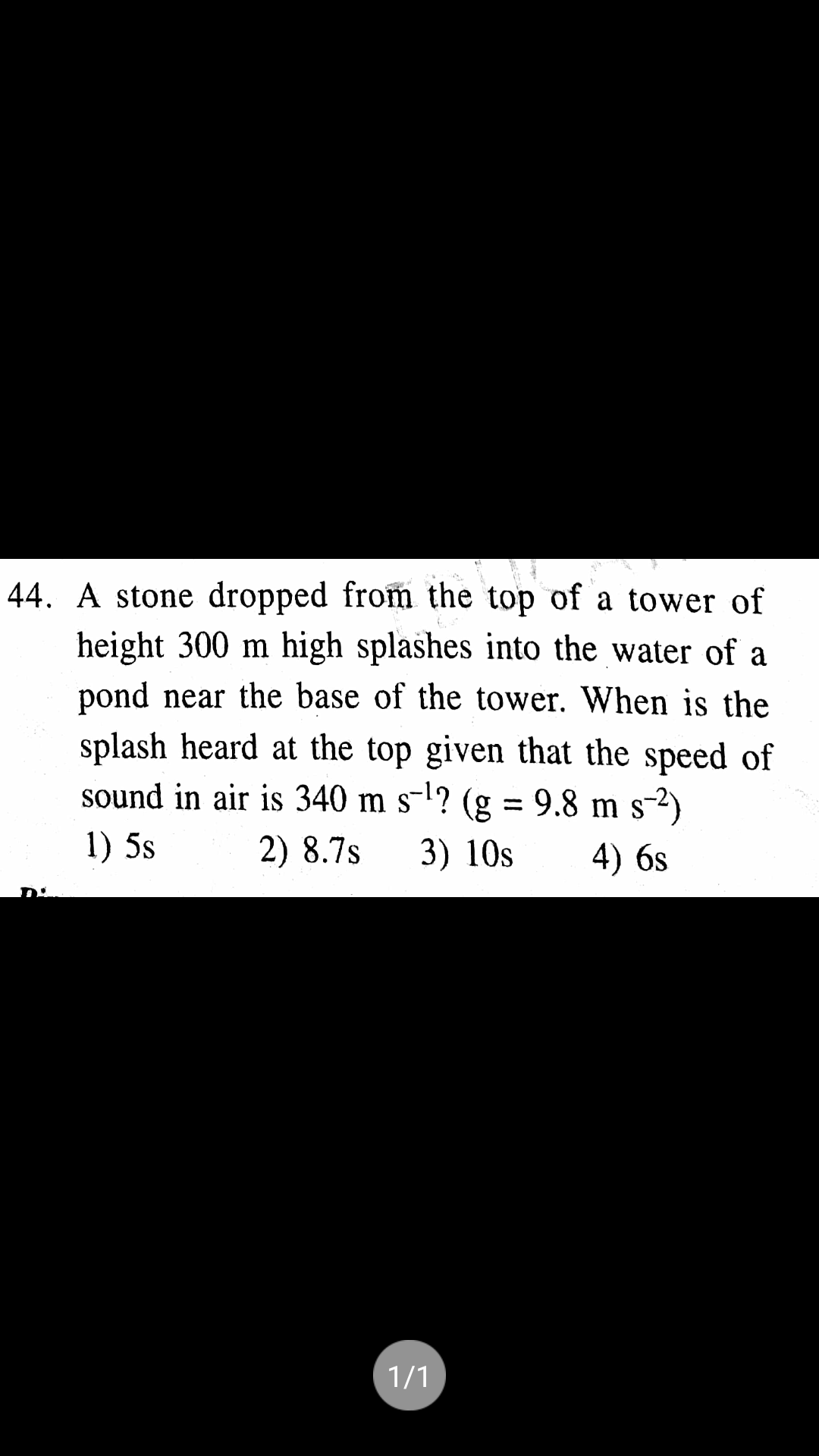 Question image for Good morning sir. Answer is 2nd option. Explain s